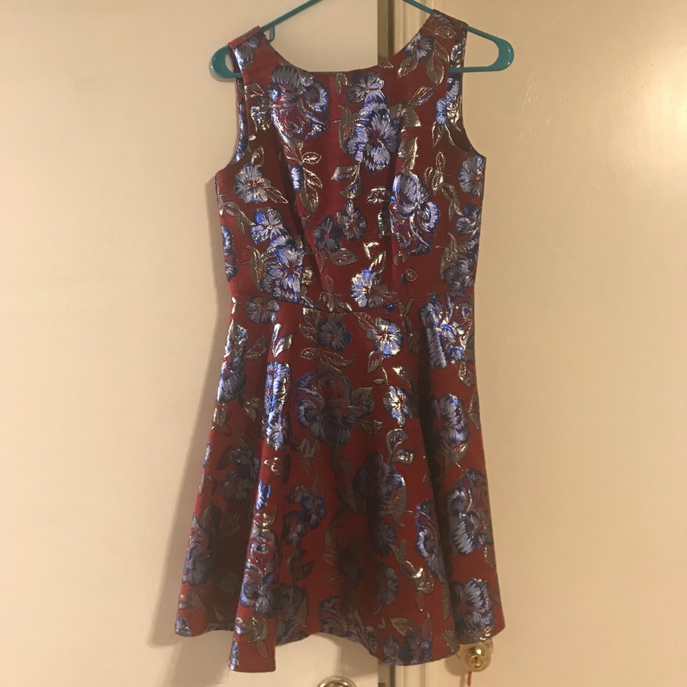 Metallic Floral Moon Dress